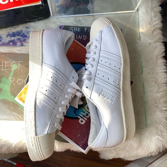 🆕 - Adidas Superstar 80s Recon - Flat White M 9.5 - Picture 6 of 8